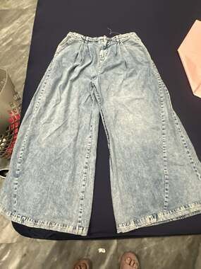 We The Free Free People Equinox Wide Leg Denim Trouser Jeans size 27